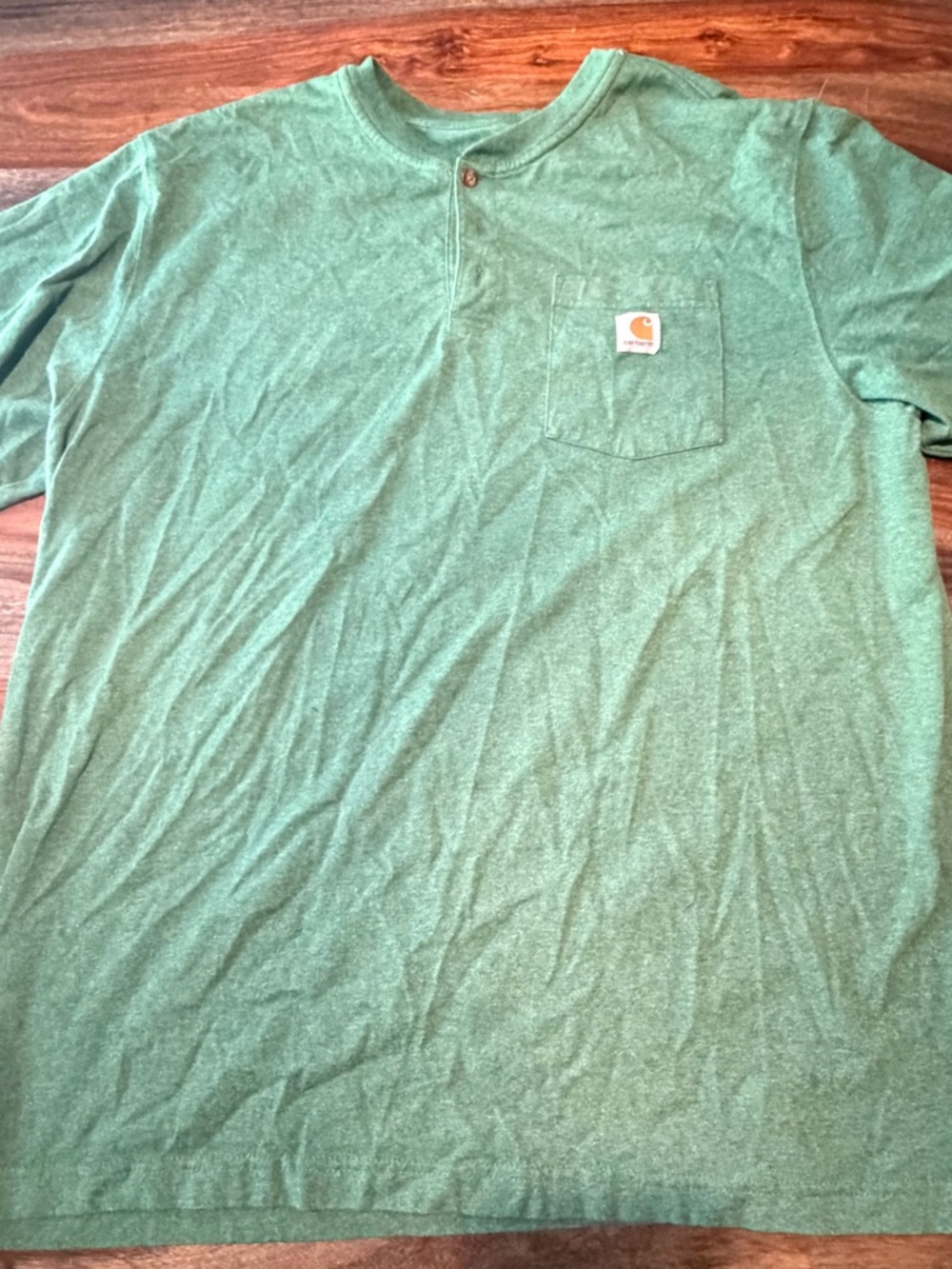 Carhartt Men's Heather Green Pocket Henley Tee